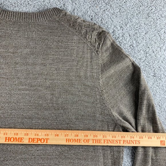 NEW Joseph Abboud Sweater Mens XL Brown Merino Wool Blend Pullover Cable Knit - Picture 9 of 11